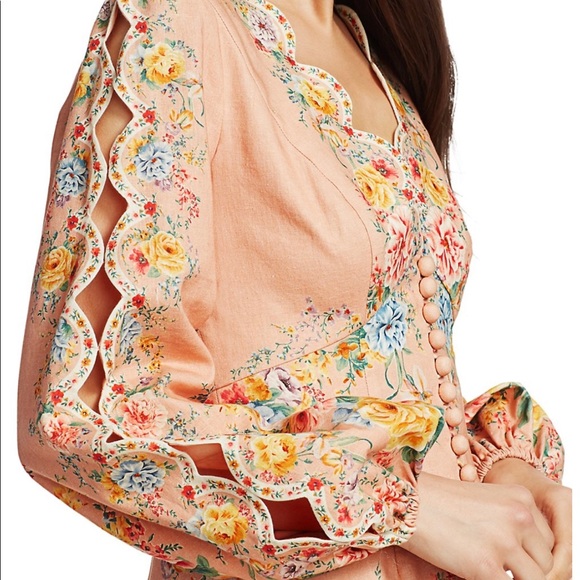 Zimmerman Zinnia Scallop Mini Dress - Picture 7 of 10